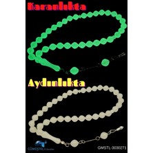 Gümüştel El Sanatları Kedi Gözü Tesbih Karanlıkta Parlayan Fosforlu Kedi Gözü