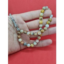 Gümüştel El Sanatları Jasper Doğal Taş Tesbih 8 mm