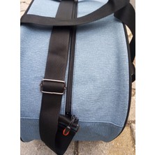 Nfy Style Nfystyle Orta Boy Unisex El ve Omuz Askılı Seyahat Çantası Fitness El Valizi Açık Mavi