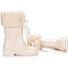 Igor W10239 Campera Charol Soft Kız Çocuk Su Geçirmez Yağmur Kar Çizmesi Krem