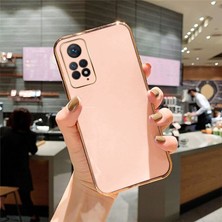 Zebana Xiaomi Redmi Note 11 Kılıf Golden Silikon Kılıf Rose Gold