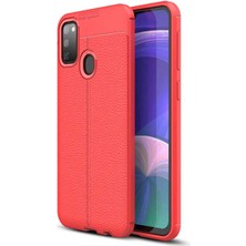 Samsung Galaxy M30S Kılıf Auto Focus Silikon Kılıf Kırmızı