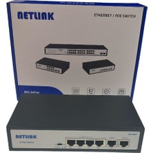 Netlink NTL4AF 4 Port 10/100 Poe + 2X10/100 Uplink Port 65W Network Switch