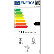 Finlux FN 4820 NF F Enerji Sınıfı 434 Lt NoFrost Üstten Donduruculu Buzdolabı