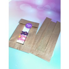 Tuğset Etiket Kraft Paket Kraft Pencereli Paket Kese Kağıdı 12X28 cm 10 Adet