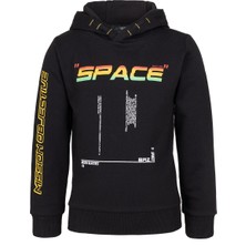 BRZ Collection Space Baskılı Erkek Çocuk Kapüşonlu Sweatshirt