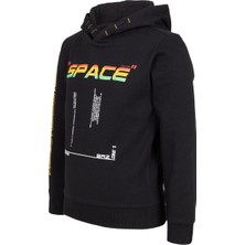 BRZ Collection Space Baskılı Erkek Çocuk Kapüşonlu Sweatshirt