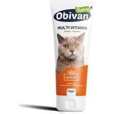 Obivan Taurinli Multivitamin Kedi Macunu 100gr (Yetişkin Kediler için Multivitamin Desteği)