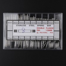 Gümüş Paslanmaz Çelik 8-25MM Yay Çubukları Kayış Bağlantı Pimleri Onarım 144PCS