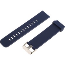 Silikon Su Geçirmez Spor Kayış Dağıtım Toka Koyu Mavi 22MM
