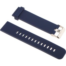 Silikon Su Geçirmez Spor Kayış Dağıtım Toka Koyu Mavi 22MM