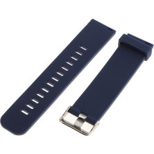 Silikon Su Geçirmez Spor Kayış Dağıtım Toka Koyu Mavi 22MM