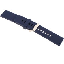 Silikon Su Geçirmez Spor Kayış Dağıtım Toka Koyu Mavi 22MM