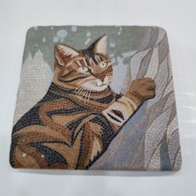 Şeker Portakalım Dekoratif Figürlü Doğal Taş Banyo Gider Kapağı Süsü Tekli 10X10 cm