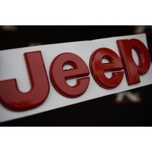 DK Tuning Jeep Kaput Bagaj 3m 3D Kırmızı Abs Logo Amblem Arma