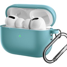 CoverZone For Airpods Pro 2 ile Uyumlu Kılıf Silikon Tam Koruma Kancalı Anahtarlık Comely Silikon Kılıf