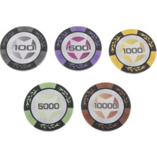 Mahjong/poker/parti Oyunları Için Uygun 1.57 Inç Cips, 100 Gram Kil Eğlence Çipi - 100 500 1000 5000 10000