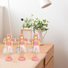 Noel Nutcracker Süsler 12CM Kukla Oyuncak Hediyeleri Parti Malzemeleri Için 3 Pccs Pembe