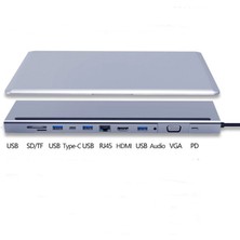Type-C 12 In 1 Dock Station MacBook Uyumlu Hub Adaptör