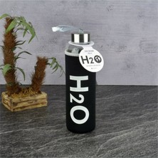 Tohana H2O Kılıflı Cam Matara 500 ml Siyah - H2O87501