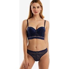 Ayyıldız 564 Lacivert Push-Up Bralet Takım