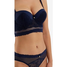 Ayyıldız 564 Lacivert Push-Up Bralet Takım