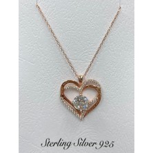 Silverpoint Rose Kaplama Zirkon Taş Detay I Love You Yazılı Kalp Kolye