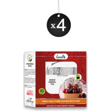 Levella Life Form Kiraz Saplı Karışık Bitki Çayı 40'lı Süzen Poşet x 4