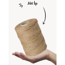 Tuğset Etiket Doğal Jüt Ip  / Hasır Süsleme Ipi / Paketleme Ipi/kendir Kırnap Ipi