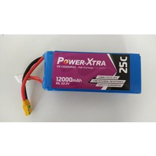 6s 12000MAH 25C Üst Kalite Lipo Pil - Lipo Batarya (Power-Xtra)