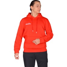 Diadora Bergamo - Erkek Kırmızı Pamuklu Spor Sweatshirt - DDBER1030016