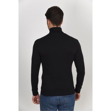 İklim Erkek Slim Fit Tam Balıkçı Yaka Battal Uzun Kollu Penye Sweat