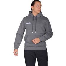 Diadora Bergamo - Erkek Antrasit Pamuklu Spor Sweatshirt - DDBER1030016