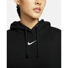 Nike Sportswear Collection Essantial Bol Kesim Siyah Kadın Sweatshrit
