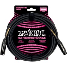 Ernie Ball P06388 20 ft / 6,5 m XLR(E)-XLR(D) Mikrofon Kablosu Siyah
