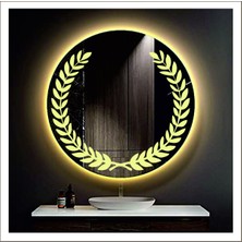 Dnr-MirrorDnr-Mirror 80 cm Günışığı Ledli Tasarım Kumlamalı Banyo Aynası Makyaj Aynası Işıklı Ayna