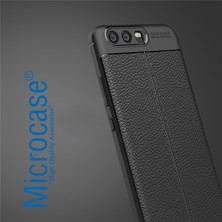 Microcase Huawei P10 Leather Serisi Tpu Silikon Kılıf - Siyah