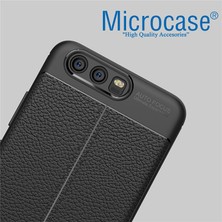 Microcase Huawei P10 Leather Serisi Tpu Silikon Kılıf - Siyah