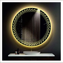 Dnr-MirrorDnr-Mirror 70 cm Günışığı Ledli Tasarım Kumlamalı Banyo Aynası Makyaj Aynası Işıklı Ayna