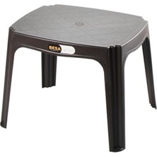 Almina Plastik Sehpa 50X40 cm Bahçe Balkon ve Teras Sehpası 2 Adet