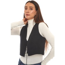 Newbutix Siyah Pazen Kolsuz Yelek