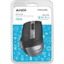 A4 Tech FB35 Siyah-Gri Bluetooth+2.4g Nano Kablosuz Optik 2000 Dpi Mouse