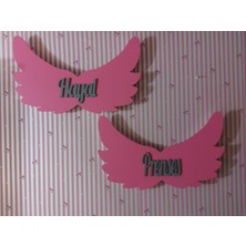 Işıklı Toplar Türkiye Çocuk Odası Dekoratif  Çift Melek Kanadı Gece Lambası Ledli Aydınlatma