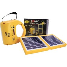 Powermaster 33400 Çift Solar Panelli  Radyolu Fener