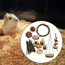 Cadia Hamster Tavşan Çiğneme Oyuncakları Set Gine Oyuncakları Bakım Evcil Hayvan Malzemeleri E (Yurt Dışından)