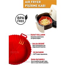 Deftion Airfryer Silikon Pişirme Kabı Hava Fritözü Kalıbı Airfrey Airfray Airfrayer Pişirme Kağıdı Silikonu