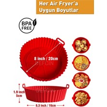 Deftion Airfryer Silikon Pişirme Kabı Hava Fritözü Kalıbı Airfrey Airfray Airfrayer Pişirme Kağıdı Silikonu