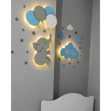 Işıklı Toplar Türkiye Çocuk Odası Dekoratif Ahşap Gece Lambası Ledli Aydınlatma