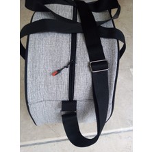 Nfy Style Nfystyle Orta Boy Unisex El ve Omuz Askılı Seyahat Çantası Fitness El Valizi Kırçıllı Gri Suni Deri