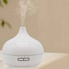 Vothoon Beyaz Vazo Model Rgb Işıklı Hava Nemlendirici Oda Kokusu Aromaterapi Difüzör 550 ml